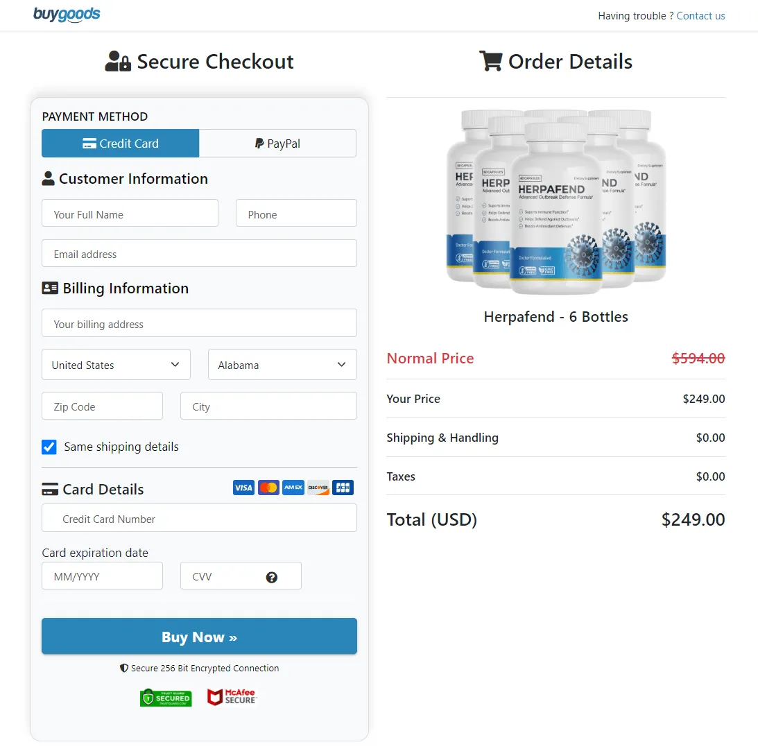Herpafend  order online